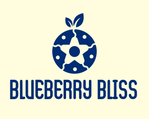 Organic Blueberry Star  logo design