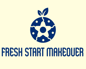 Organic Blueberry Star  logo design