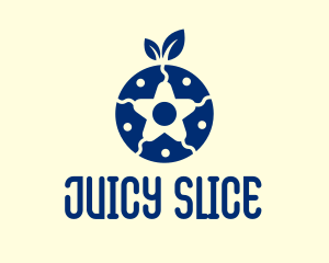 Organic Blueberry Star  logo design