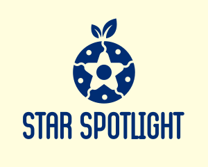 Organic Blueberry Star  logo design