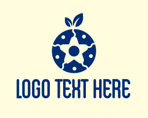 Juicy - Organic Blueberry Star logo design