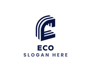 Concrete Block Construction Logo