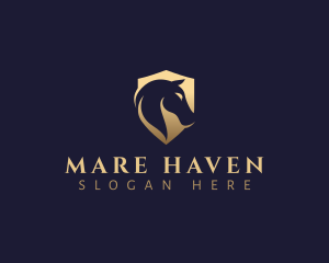 Mare - Horse Shield Equine logo design