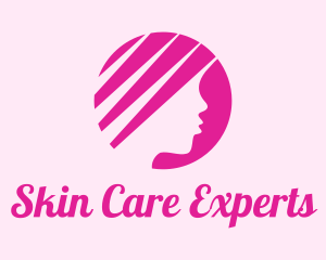 Pink Beautiful Woman logo design