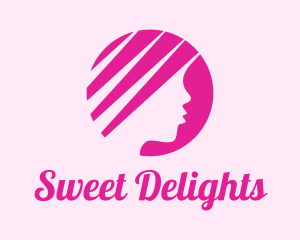 Pink Beautiful Woman logo design