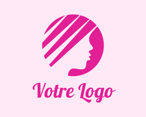 Beautiful - Pink Beautiful Woman logo design