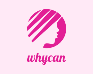 Vlogging - Pink Beautiful Woman logo design