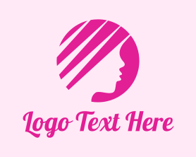 Beauty - Pink Beautiful Woman logo design