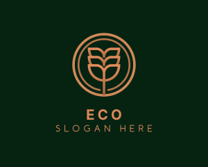 Eco Plant Leaves Logo