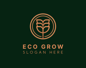 Eco Plant Leaves logo design