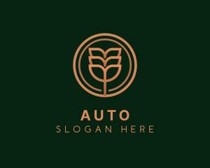 Growing - Eco Plant Leaves logo design