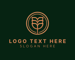 Eco Plant Leaves Logo