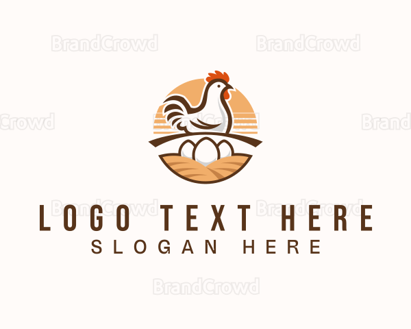 Poultry Chicken Egg Logo