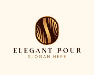 Elegant Coffee Bean Cafe logo design