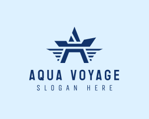 Marine Boat Letter A logo design