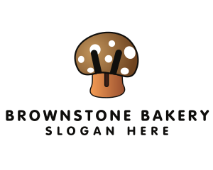 Brown - Brown Mushroom Fungus logo design