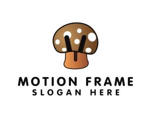 Brown Mushroom Fungus logo design