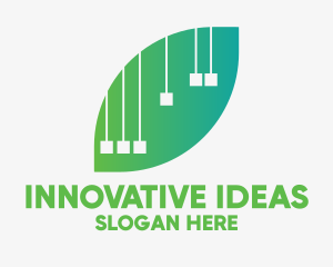 Modern Tech Leaf  logo design