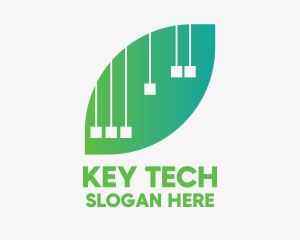 Modern Tech Leaf  logo design