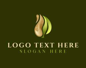 Facial Care - Organic Leaf Oil logo design