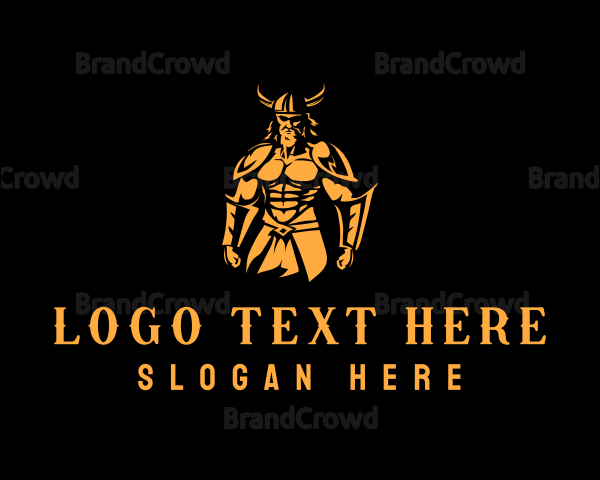 Strong Viking Warrior Logo