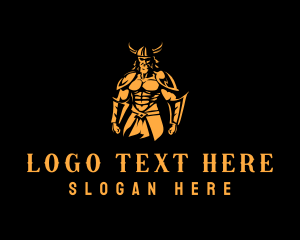 Helmet - Strong Viking Warrior logo design