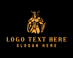 Strong Viking Warrior  Logo