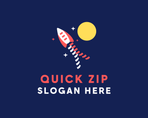 Zip - Zipper Space Rocket logo design