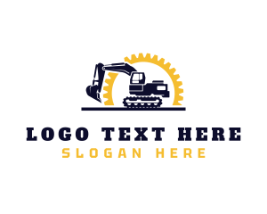 Machine - Excavator Gear Contractor logo design