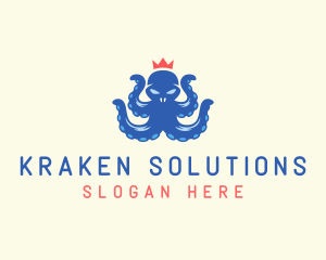 Kraken - Kraken Octopus Crown logo design