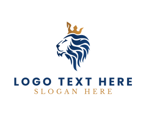 Jungle - Elegant Lion Crown logo design