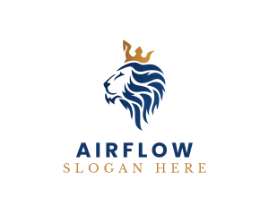 Elegant Lion Crown logo design