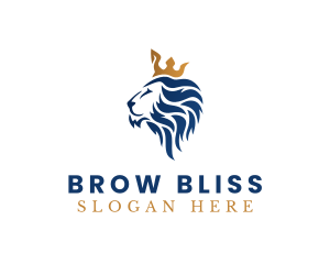 Elegant Lion Crown logo design