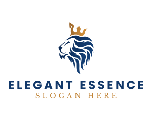 Elegant Lion Crown logo design