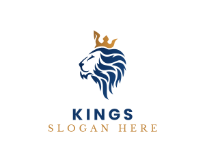 Elegant Lion Crown logo design