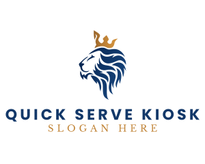 Elegant Lion Crown logo design