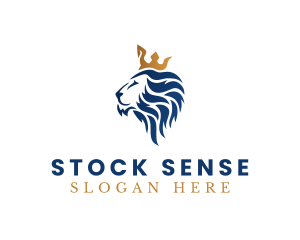 Stocks - Elegant Lion Crown logo design