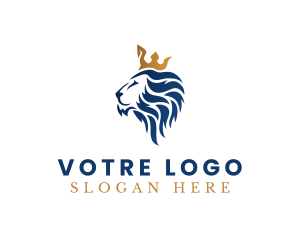 Wildcat - Elegant Lion Crown logo design
