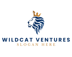 Wildcat - Elegant Lion Crown logo design