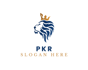 Elegant Lion Crown logo design