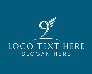 Online Shopping - Express Wing Logistics logo design