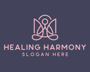 Yoga Meditation Healing logo design