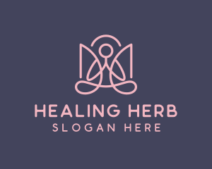 Yoga Meditation Healing logo design