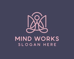 Yoga Meditation Healing logo design