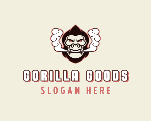 Gorilla - Gorilla Ape Smoking logo design