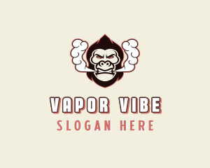 Vaporizer - Gorilla Ape Smoking logo design