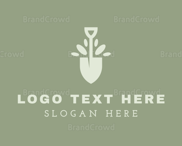 Leaf Gardener Trowel Logo