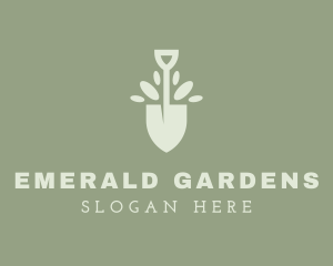 Leaf Gardener Trowel logo design