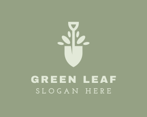 Leaf Gardener Trowel logo design