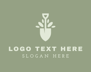 Gardener - Leaf Gardener Trowel logo design